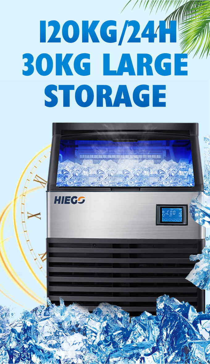 دستگاه یخ تجاری 100 کیلوگرمی دستگاه یخ دانه برف 110 ولت 220 ولت آسان کنترل 1