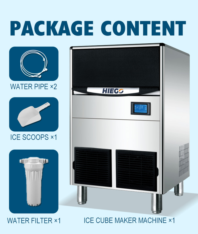 یخ ساز 100 کیلوگرمی بشکه ای R404a تجاری یخ ساز هوا خنک کننده 8