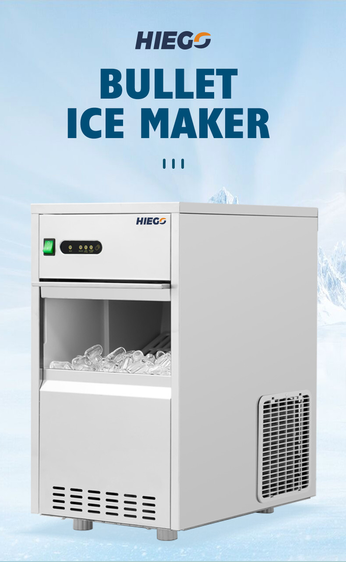 یخ ساز گلوله ای قابل حمل 100 کیلوگرمی برای رستوران، یخ ساز تجاری ناگت 700 واتی 0