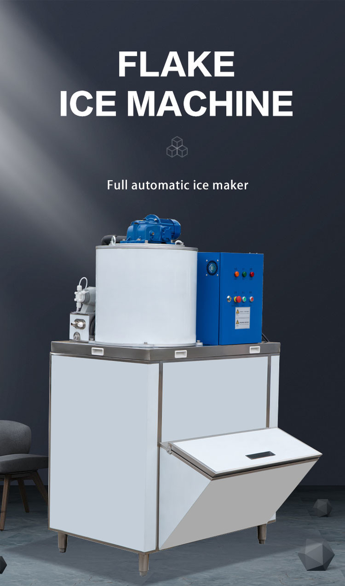 یخ ساز تجاری 500 کیلوگرمی / 24 ساعته یخ ساز تمام اتوماتیک یخ ریش تراش مخروطی برف R404A 1